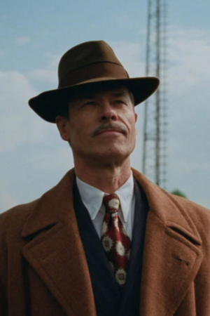 Guy Pearce Movie The Brutalist 2024 Harrison Lee Van Buren Sr Brown Trench Coat