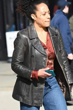 Kat Donovan Missing You 2025 Rosalind Eleazar Black Leather Coat