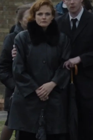 Lola Petticrew Say Nothing Dolours Price Black Shearling Coat