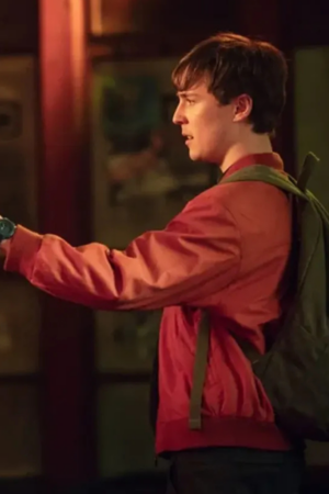 Oscar Kennedy Missing You 2025 Brendan Red Bomber Jacket