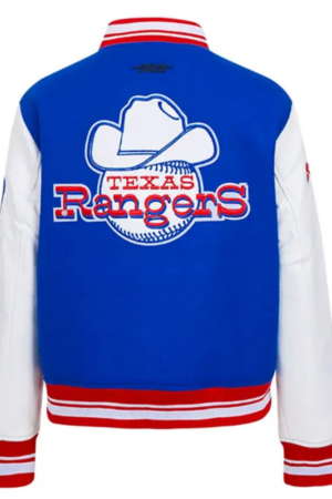Retro Classic Rib Texas Rangers Varsity Jacket