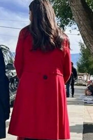 Rose Demonte Deck The Walls 2024 Ashley Greene Red Coat