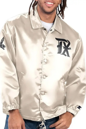 Texas Rangers Option Route Coaches Satin Jacket