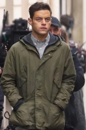 The Amateur Rami Malek Green Hooded Jacket