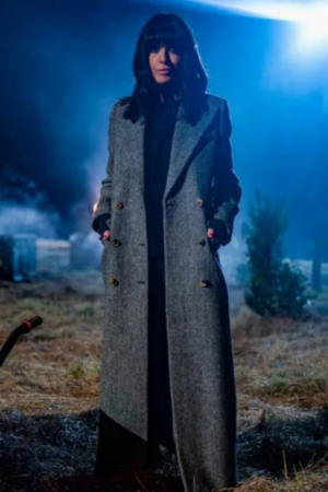 The Traitors British 2024 Claudia Winkleman Grey Wool Coat