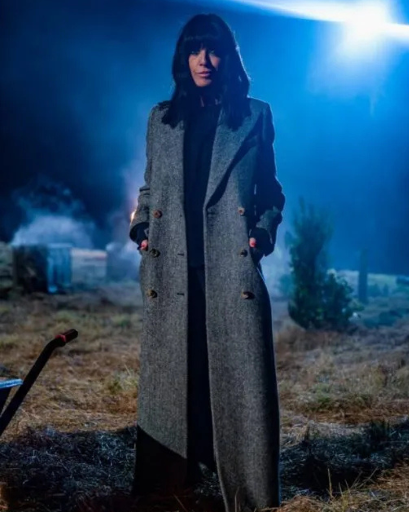 The Traitors British 2024 Claudia Winkleman Grey Wool Coat The Traitors British 2024 Claudia Winkleman Grey Wool Coat
