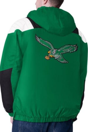Starter Philadelphia Eagles Mens Kelly Green Charger Pullover Jackets