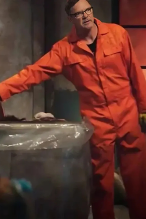 Killer Cakes 2024 Matthew Lillard Cotton Orange Jumpsuit