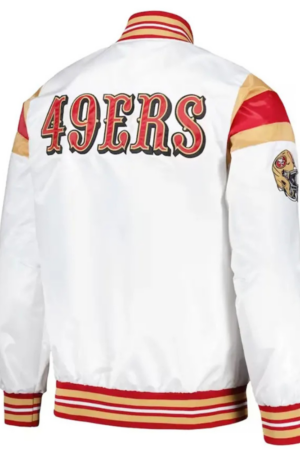 San Francisco 49ers White Varsity Jacket