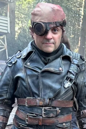 Schwoz Henry Danger The Movie 2025 Michael D. Cohen Black Biker Leather Jacket