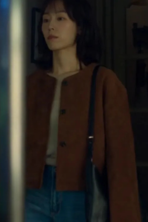 Seo Hyun-jin The Trunk Tv Series No In-ji Brown Suede Leather Jacket
