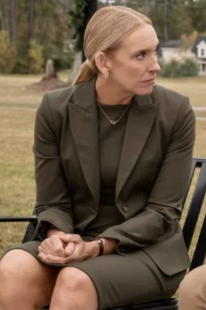 Toni Collette Jurado Numero 2 Movie 2024 Faith Killebrew Green Blazer