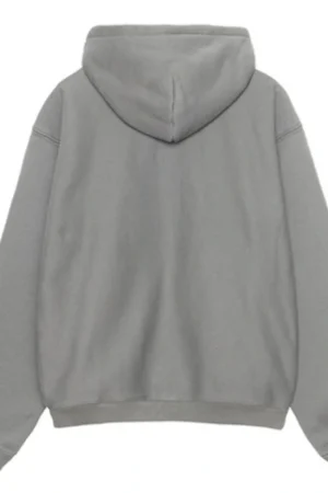 Stussy Unisex Outline Zip Hoodie Grey