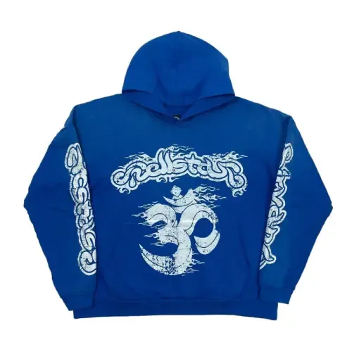 Blue Unisex Records Yoga Hoodie Blue Unisex Records Yoga Hoodie