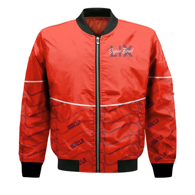 Super Bowl LIX New Orleans Bomber Jacket – Red Super Bowl LIX New Orleans Bomber Jacket – Red
