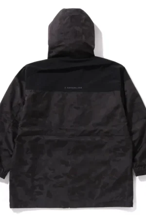 SOLID CAMO JACQUARD LONG COAT