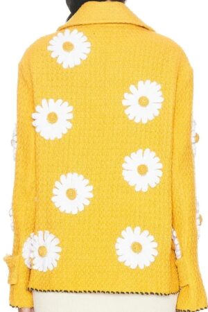 The Voice S27 John Legend Yellow Daisy Applique Jacket