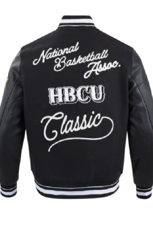 Men's Pro Standard Black 2024 NBA All-Star Game x HBCU Classic Varsity Full-Snap Jacket
