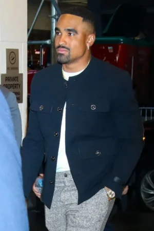 The Today Show Jalen Hurts Black Tweed Jacket