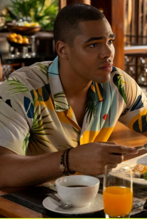 The White Lotus Nicholas Duvernay Printed Floral Shirt