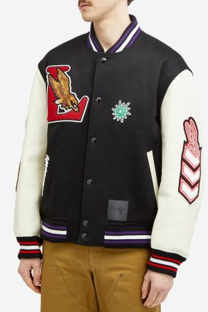Lanvin Men's x Future Varsity Jacket in Black