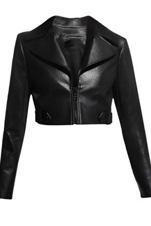 The Equalizer S5 Melody Bayani Black Cropped Biker jacket