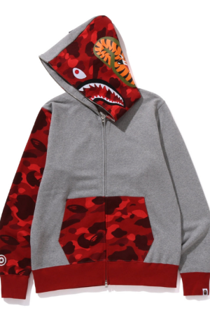 Color Camo Shark Full Zip Hoodie