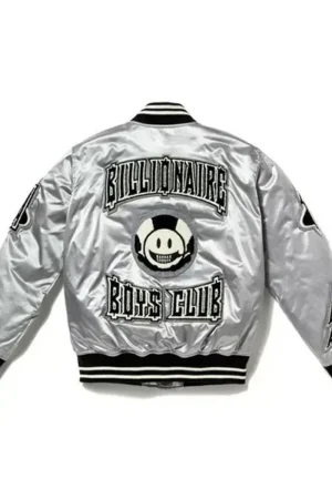 Billionaire Boys Club EVA BBC Satin Silver Jacket