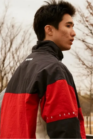 Qt8 Garments Red & Black Track Jacket