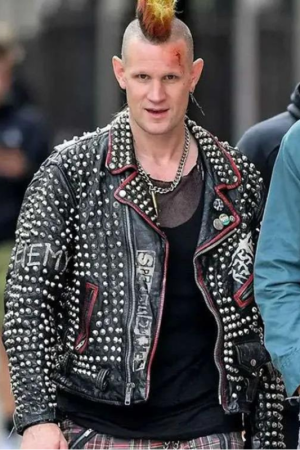 Caught Stealing 2025 Matt Smith Studded Leather Jacket