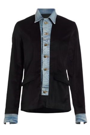 Shrinking S02 Christa Miller Denim Trim Blazer
