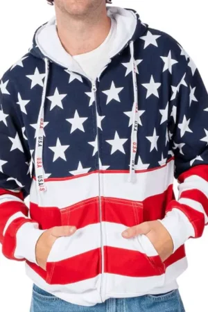 Independence Day Flag Unisex Fleece Hoodie