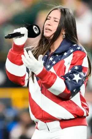 Jessie G US Flag Leather Jacket