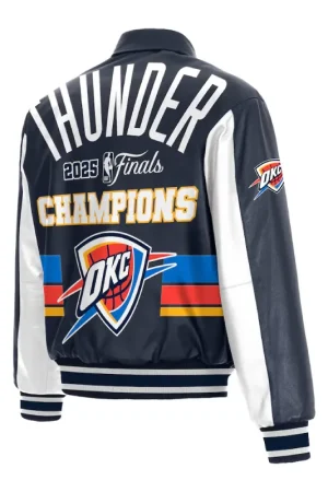 NBA Finals Champions 2025 OKC Thunder Leather Jacket