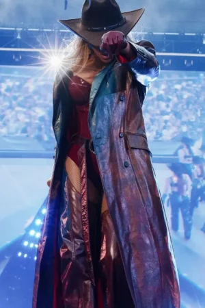 Cowboy Carter Tour 2025 Beyonce Leather Coat
