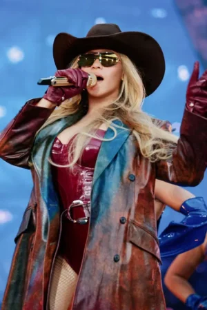 Cowboy Carter Tour 2025 Beyonce Leather Coat
