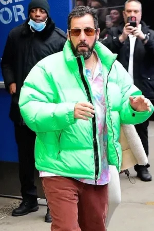Happy Gilmore 2 Adam Sandler Green Puffer Jacket