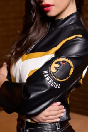 Superman 2025 Hawkgirl Cropped Leather Jacket