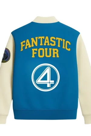 The Fantastic Four First Steps Blue Varsity Jacket