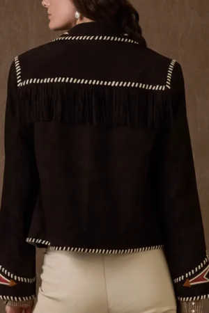 Women Rodeo Long Tall Texan Suede Jacket