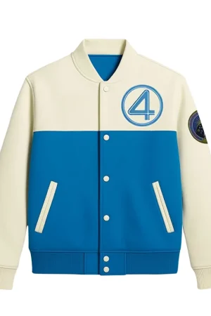 The Fantastic Four First Steps Blue Varsity Jacket