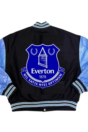Premier League Team Everton F.C. Black Varsity Jacket
