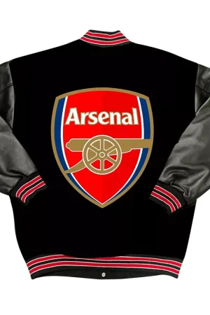 Premier League Arsenal F.C. Black Varsity Jacket