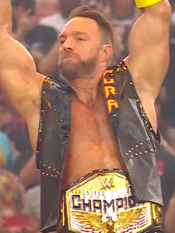 WWE WrestleMania Vegas LA Knight Leather Vest WWE WrestleMania Vegas LA Knight Leather Vest