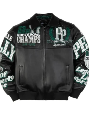 Meek Mill Eagles Black Leather Jacket