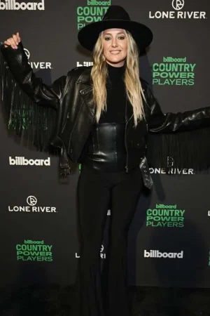 Lainey Wilson Country Power Players 2024 Fringe Leather Jacket