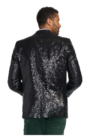Christmas Black Sequin Blazer