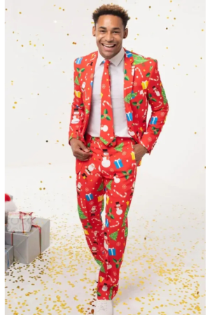 Festive Fun Red Christmas Suit