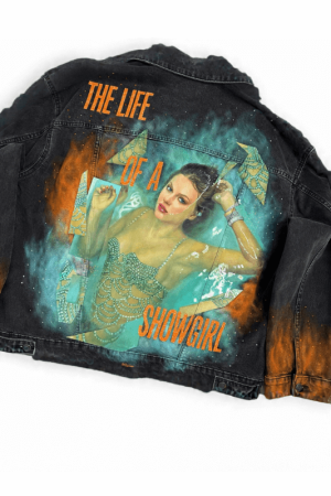 The Life Of A Showgirl Hand Painted Denim Jacket