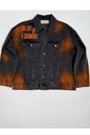 The Life Of A Showgirl Hand Painted Denim Jacket
